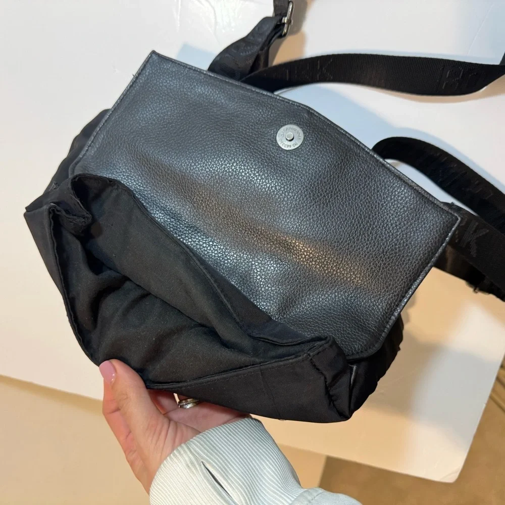 Botkier New York Black Backpack – Nylon & Faux Leather Travel Style